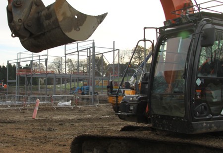 Queens Park Sports Centre on site