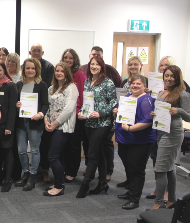 Heathcotes apprentices celebrating success