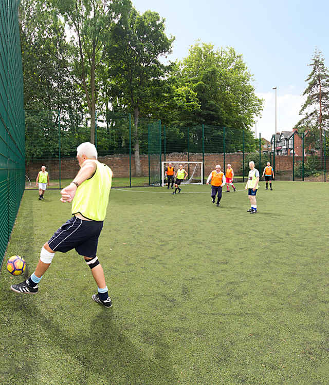Walking football at Queens Park Chesterfield