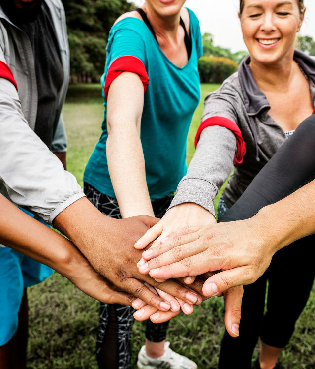 Volunteer hand shake