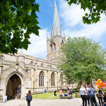Crooked Spire on a sunny day