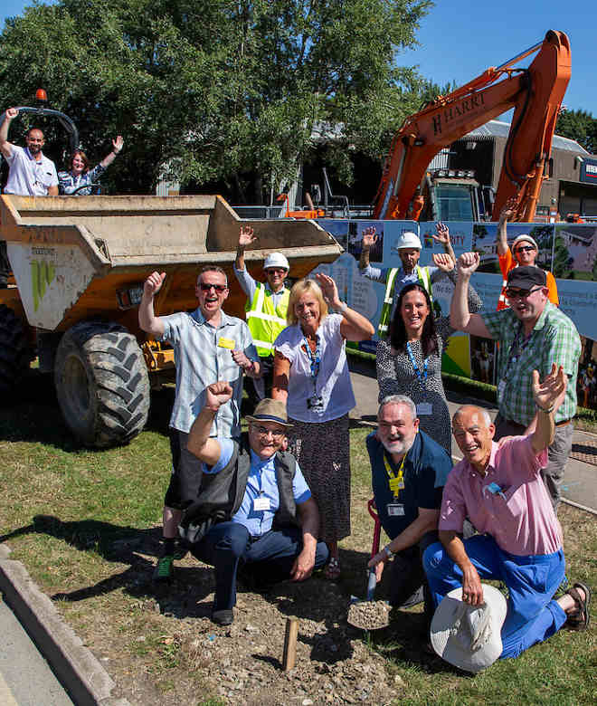 Ground breaking for the new staff Health & Wellbeing Hub