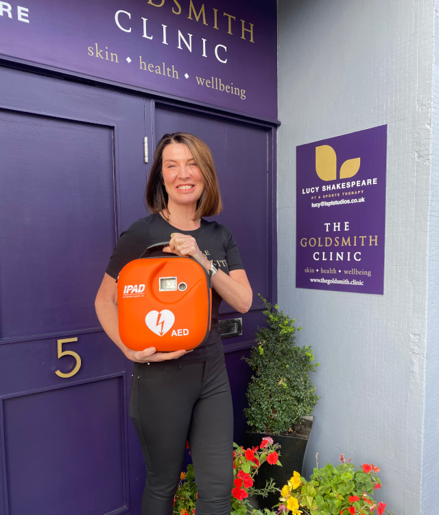 The Goldsmith Clinic defibrillator