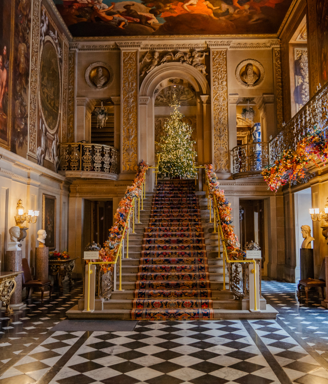 Chatsworth Christmas-2021-Painted Hall.