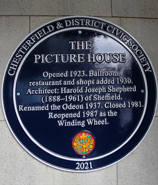 Winding Wheel blue plaque