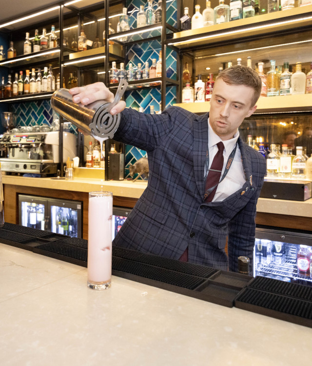 Cocktail being made at Casa Hotel