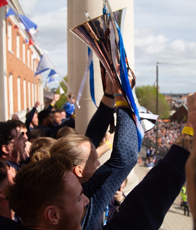 Chesterfield FC trophy parade town hall