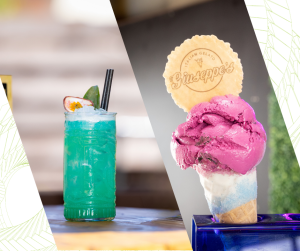 Cocktail from Dirty Habit and ice cream from the Batch House