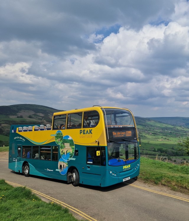 Peak Sightseer bus in the Peak District