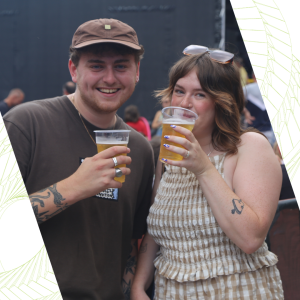 Couple enjoying a drink at Peddler Market