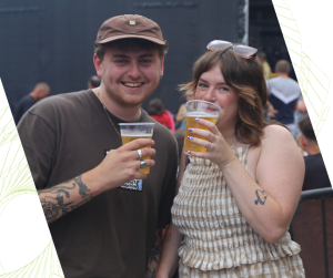 Couple enjoying a drink at Peddler Market