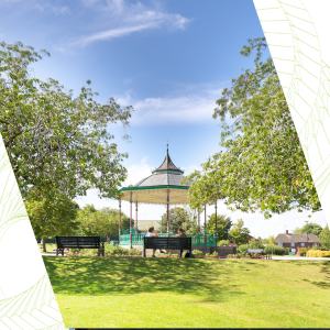 Bandstand at Queen's Park in summer