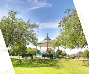 Bandstand at Queen's Park in summer